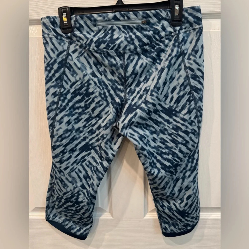 The North Face Motivation Printed Leggings Cropped Blue Women’s Size L - Picture 2 of 10